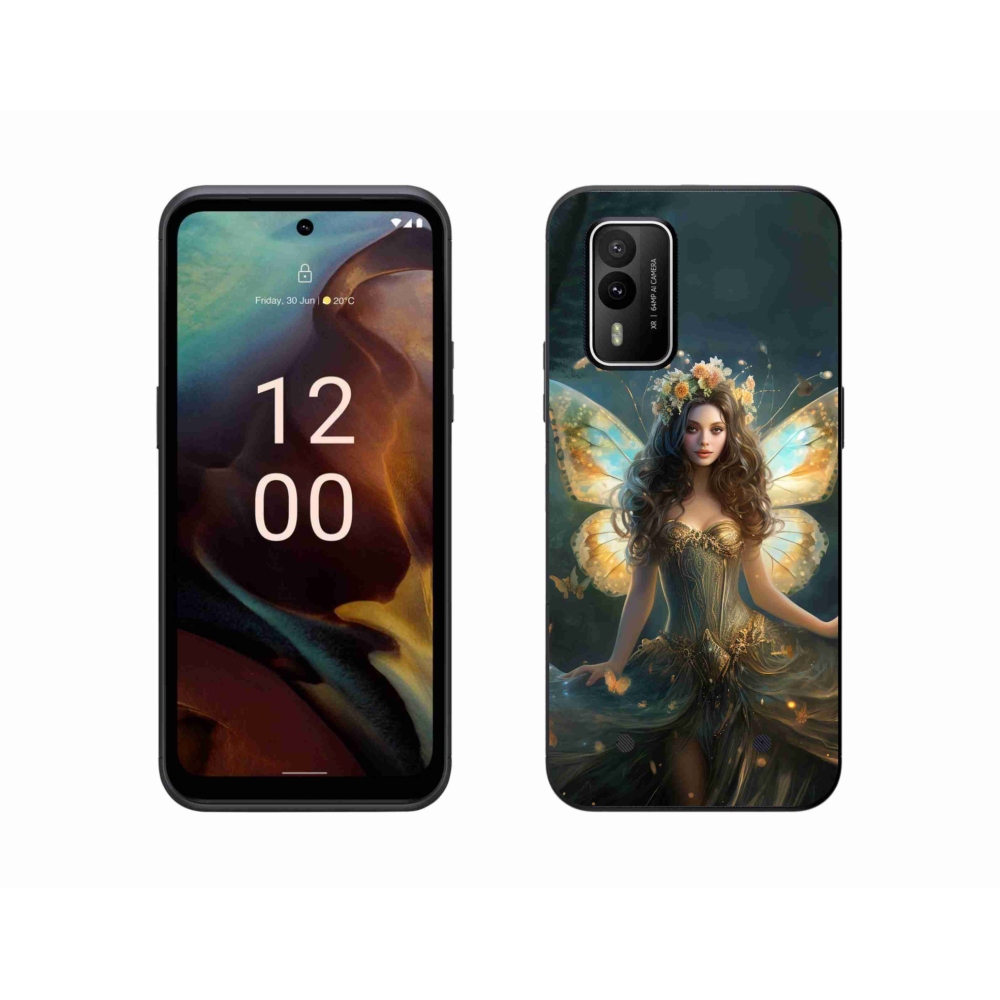 Gelový kryt mmCase na Nokia XR21 - motýlí žena