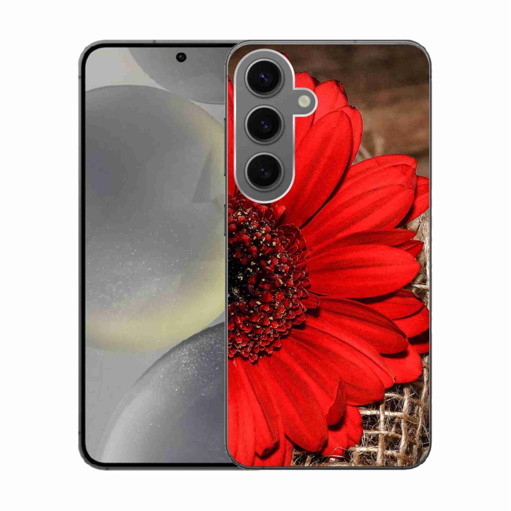 Gelový kryt mmCase na Samsung Galaxy S24 - gerbera