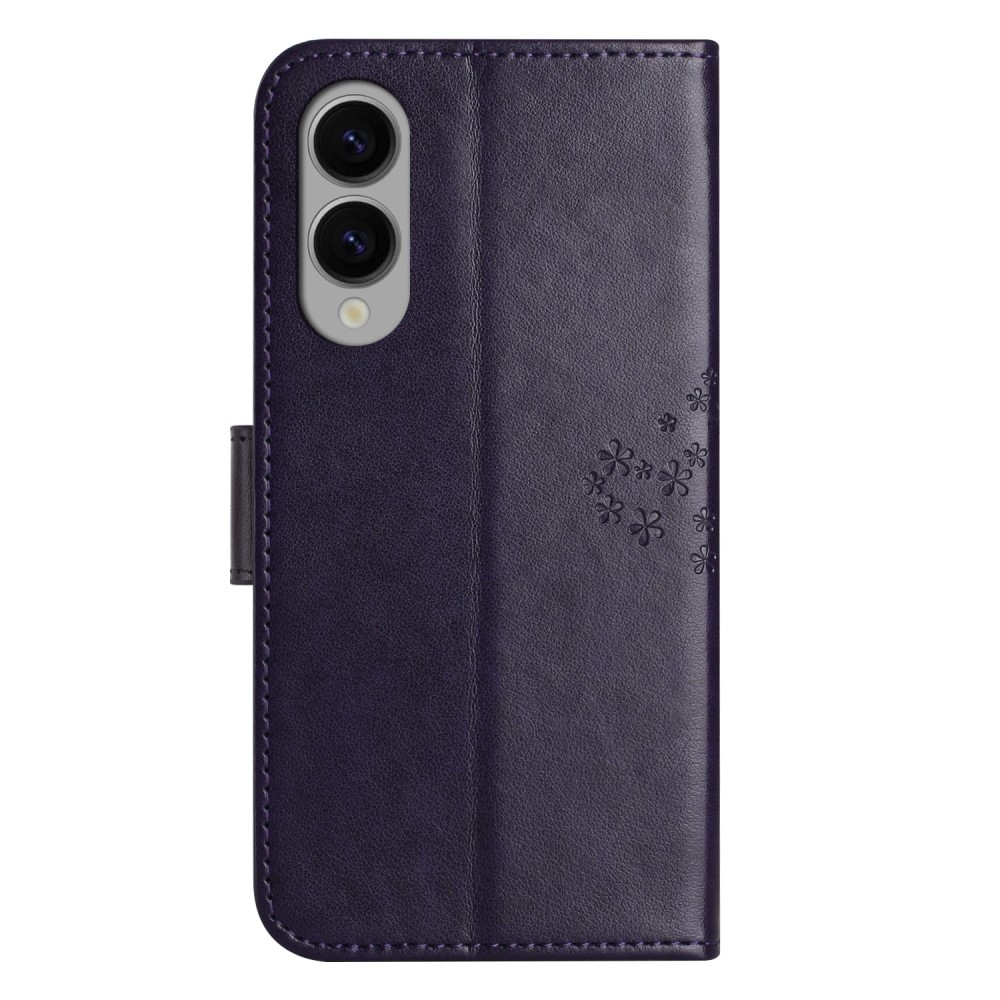 Tree knížkové pouzdro na Samsung Galaxy S25 Edge - tmavěfialové
