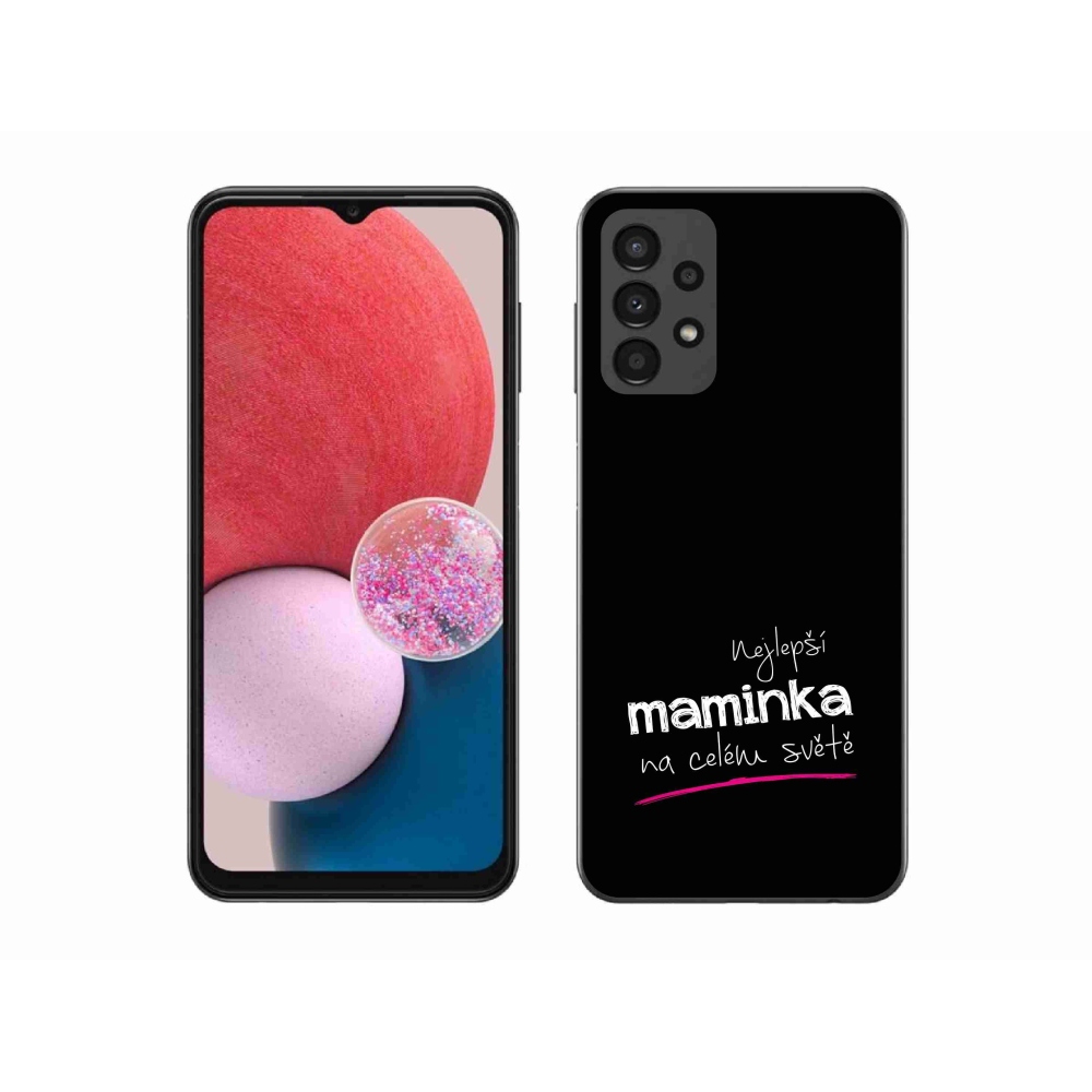 Gelový kryt mmCase na Samsung Galaxy A13 4G - nejlepší maminka 4 černé pozadí