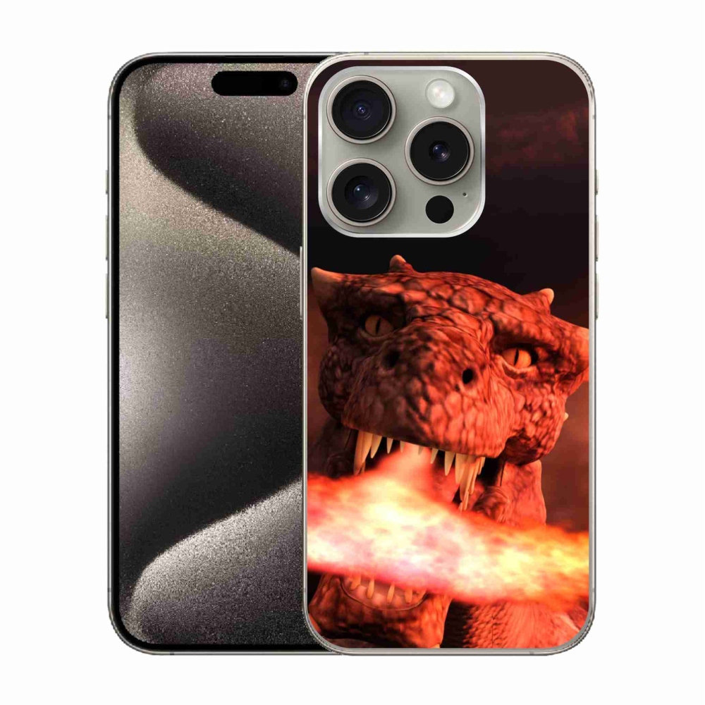 Gelový kryt mmCase na iPhone 15 Pro - drak