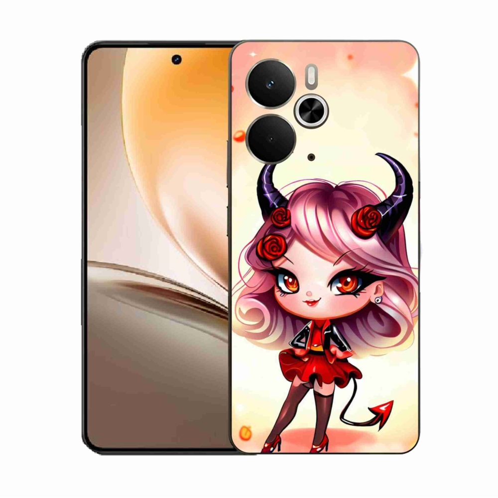 Gelový kryt mmCase na Realme 14 5G - kreslená čertice