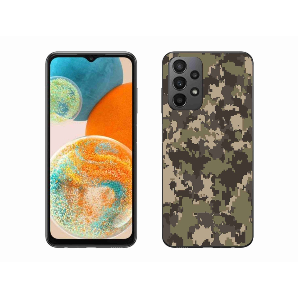 Gelový kryt mmCase na Samsung Galaxy A23 4G/5G - maskáčový vzor 12