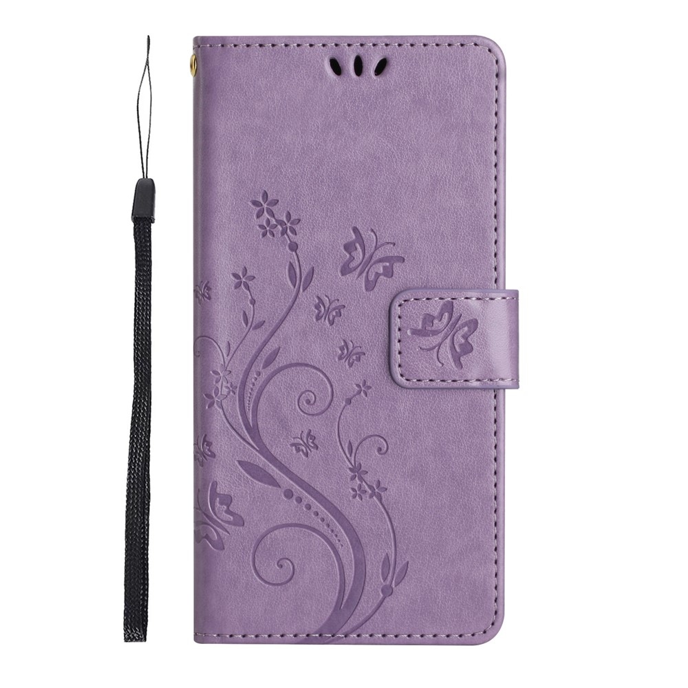 Flowers knížkové pouzdro na Motorola Moto G85 5G - světlefialové