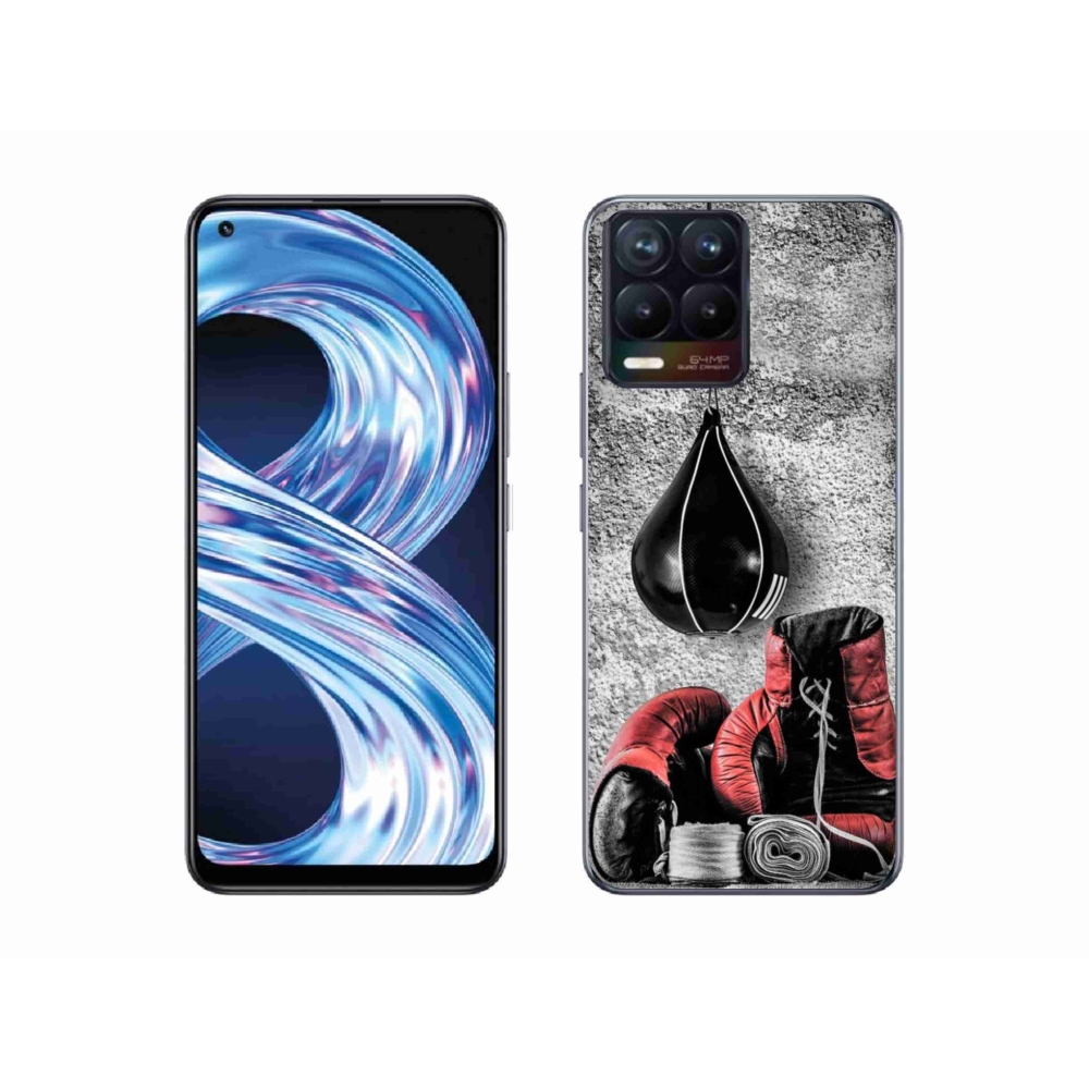 Gelový kryt mmCase na Realme 8 4G - boxovací pytel a rukavice