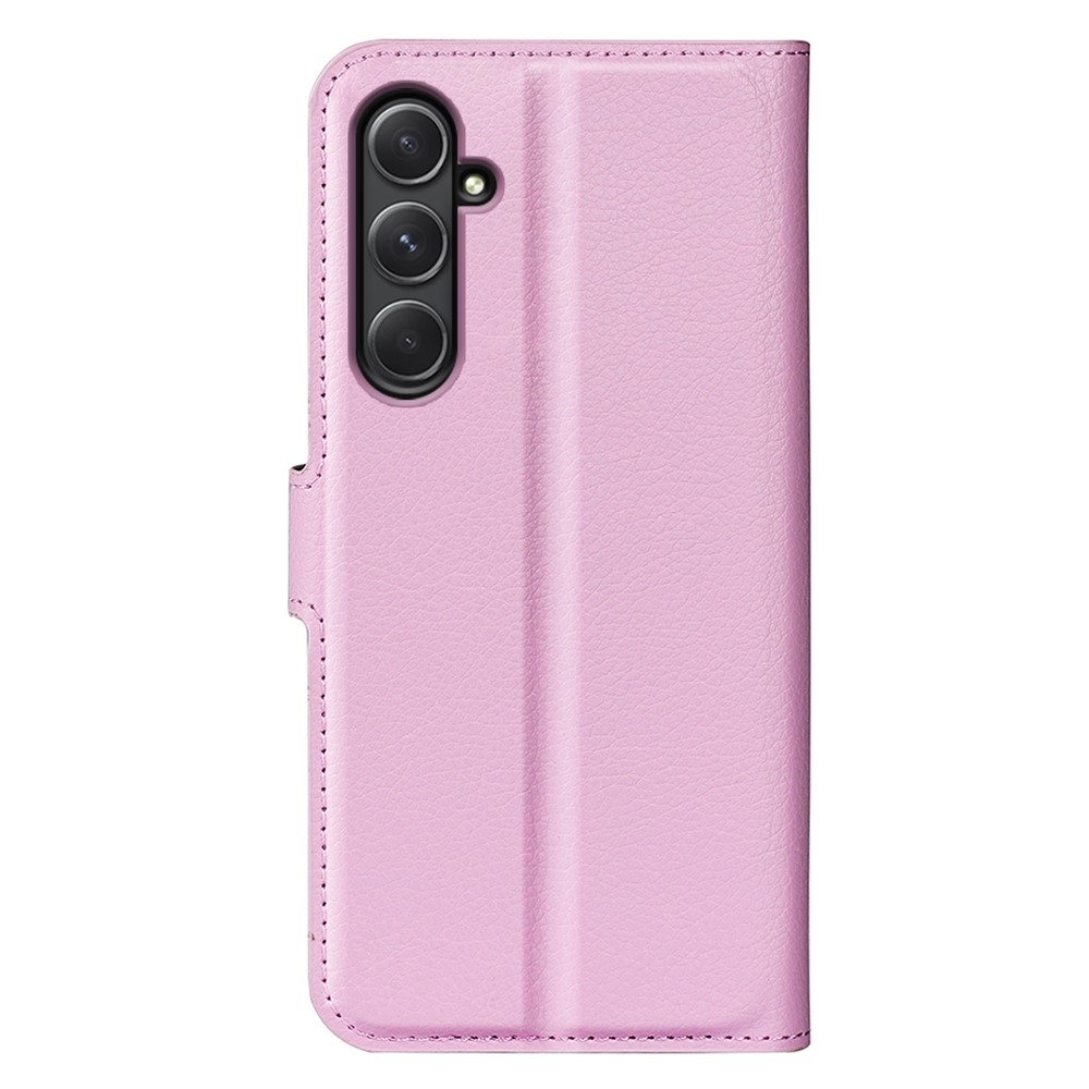 Litchi knížkové pouzdro na Samsung Galaxy A55 5G - růžové