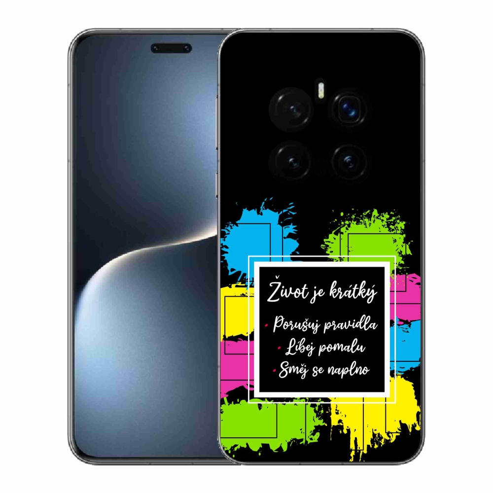 Gelový kryt mmCase na Honor Magic 7 Pro 5G - citát 5 černé pozadí