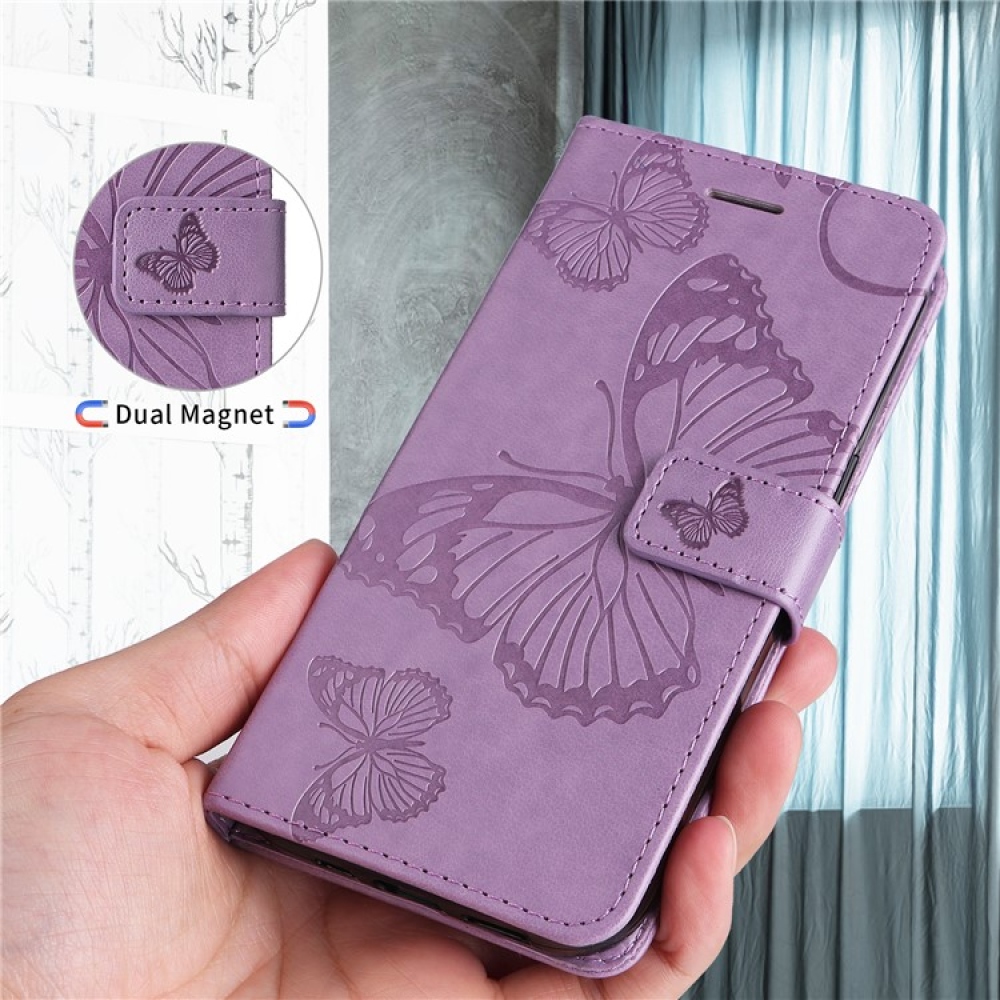 Big Butterfly knížkové pouzdro na Vivo Y29s 5G - fialové
