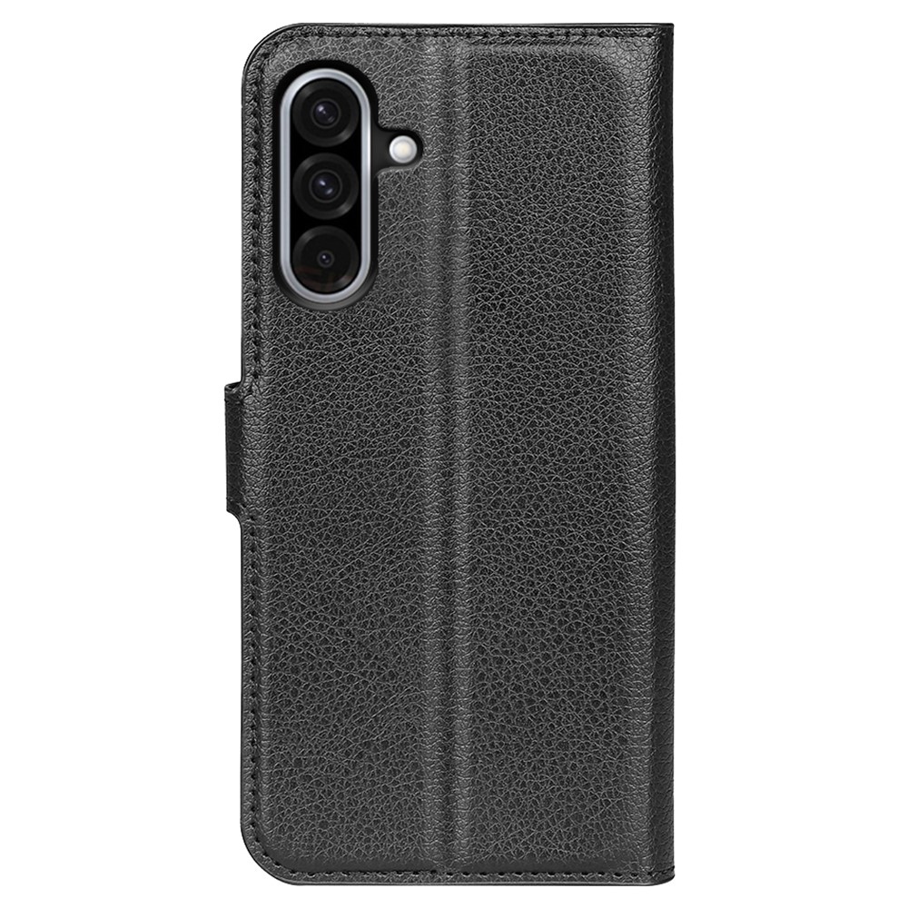Litchi knížkové pouzdro na Samsung Galaxy A36 5G - černé