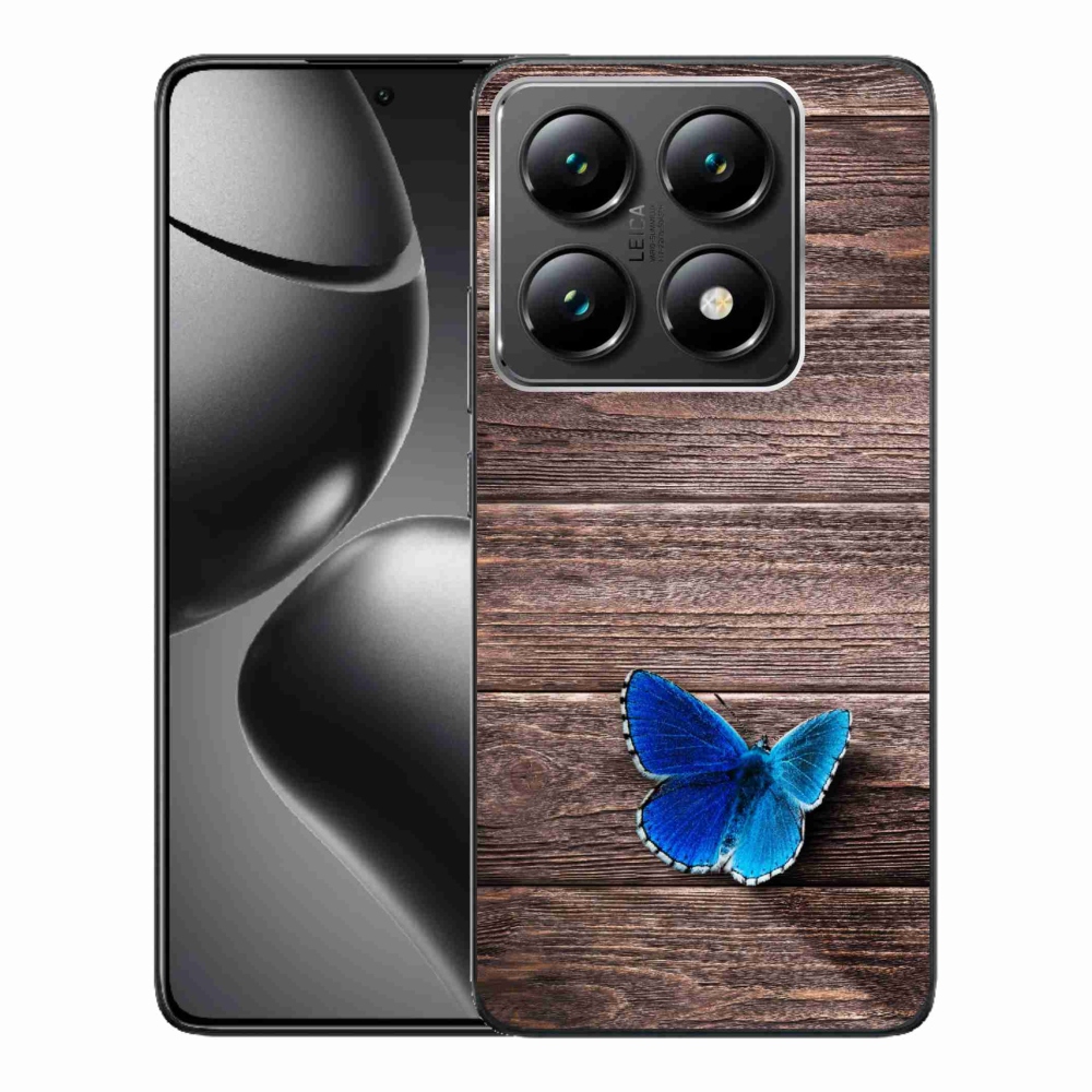 Gelový kryt mmCase na Xiaomi 14T Pro - modrý motýl 1