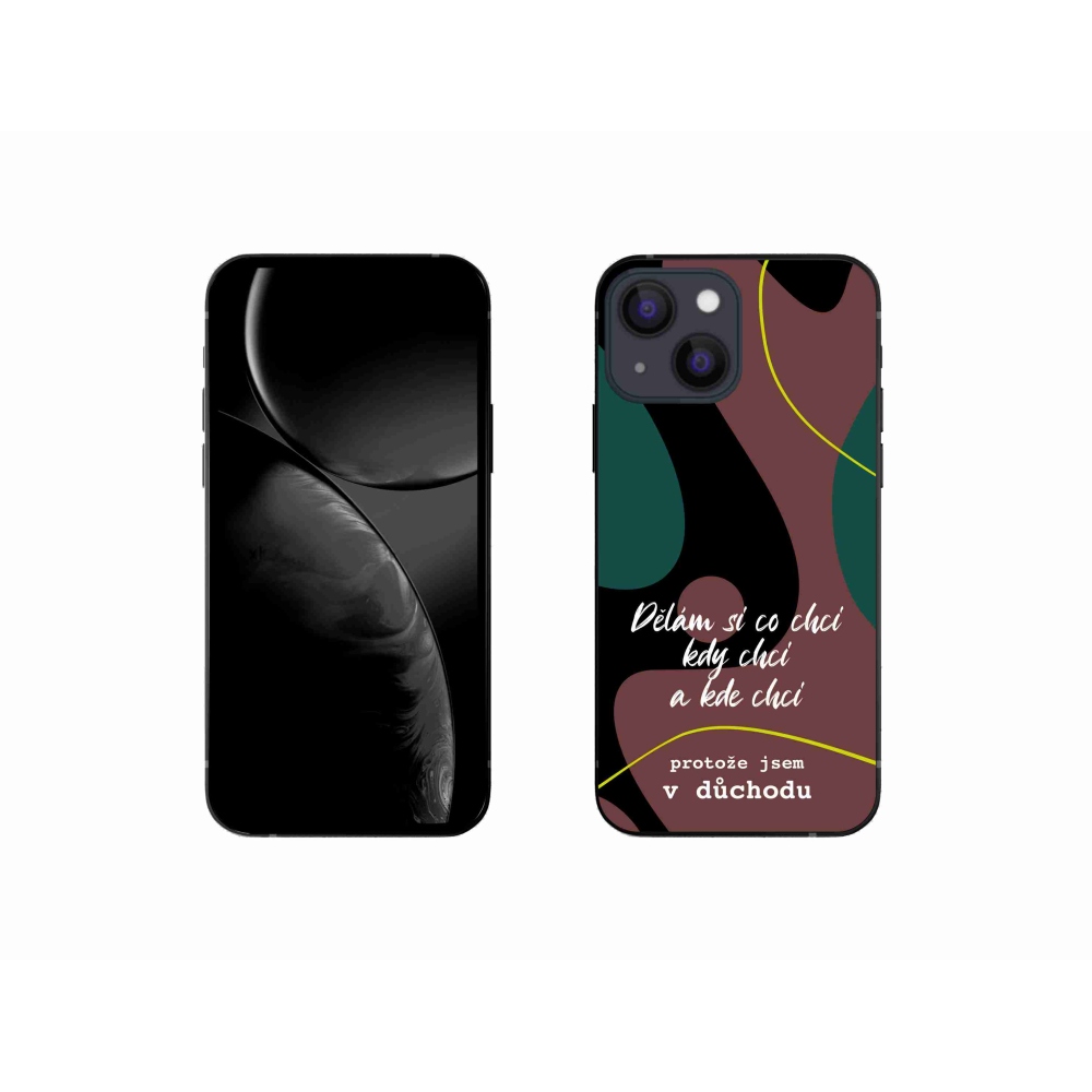 Gelový kryt mmCase na iPhone 13 mini 5.4 - vtipný text 10 černé pozadí