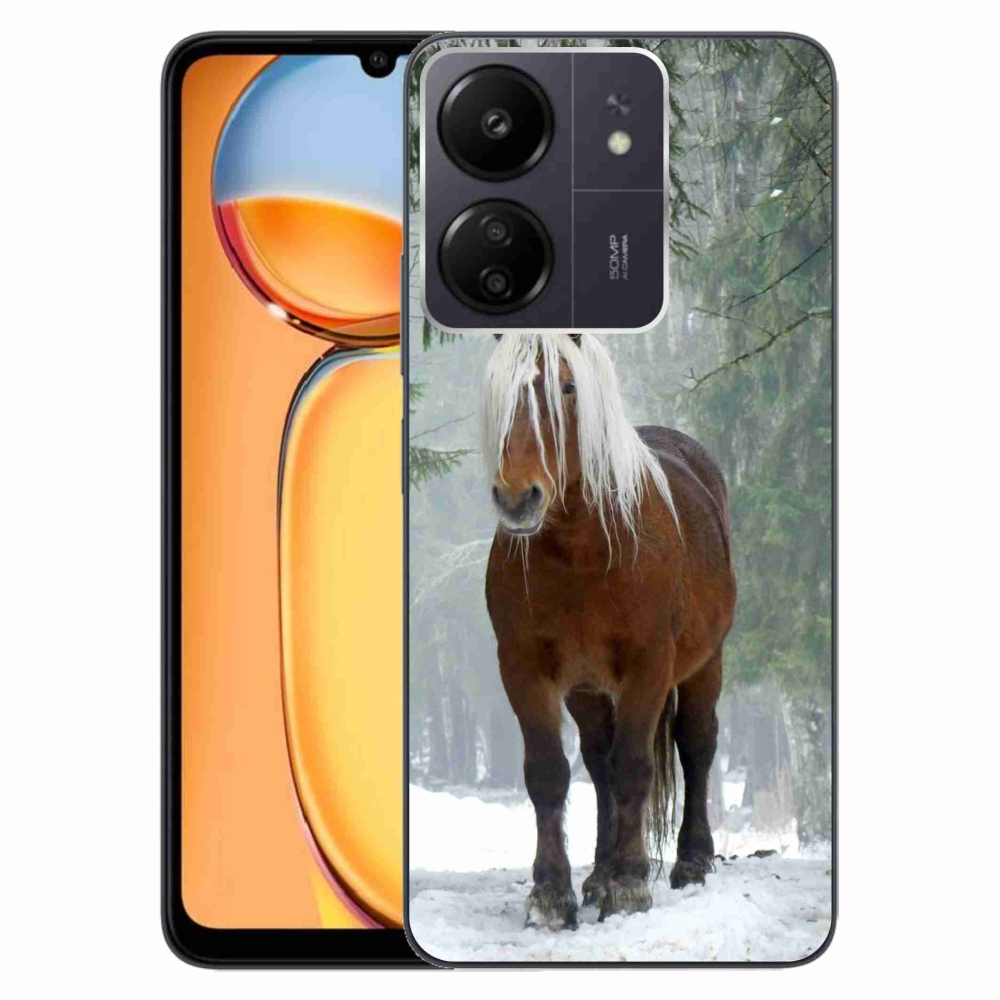 Gelový obal mmCase na Xiaomi Poco C65/Redmi 13C - kůň v lese