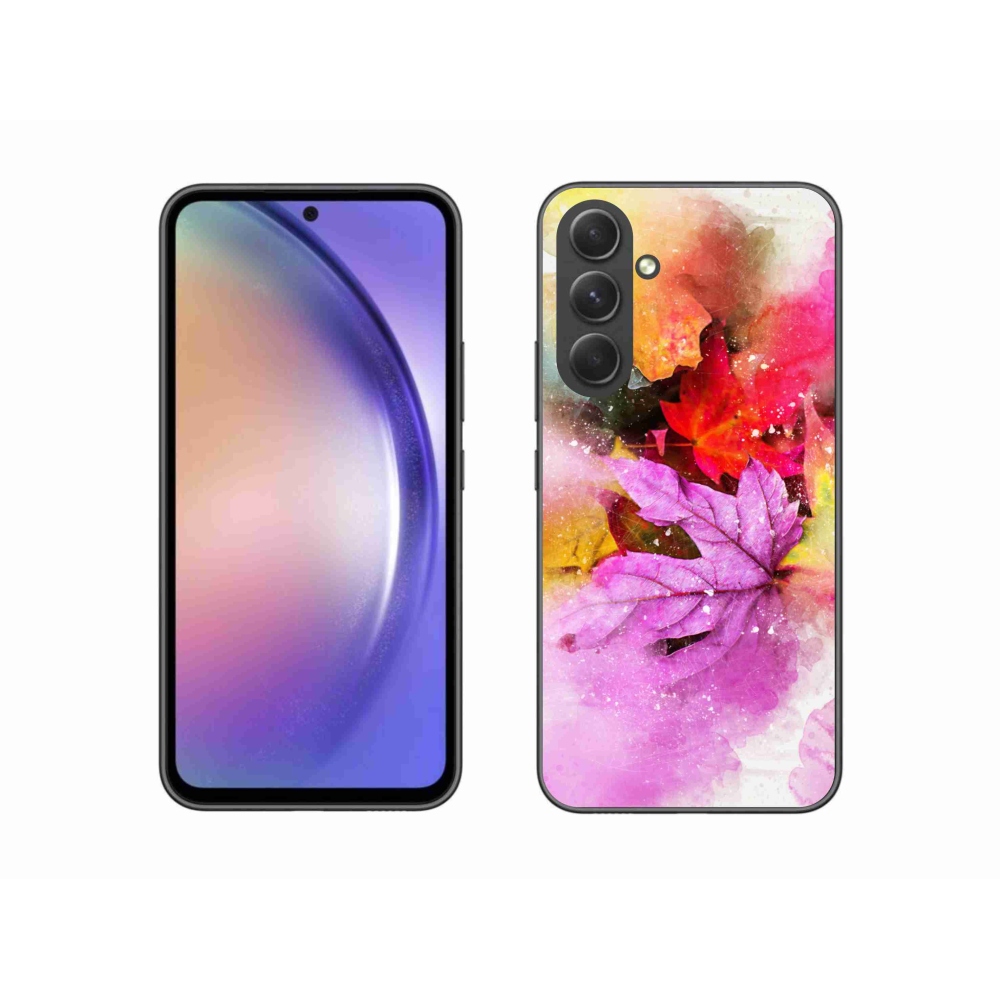 Gelový kryt mmCase na Samsung Galaxy A54 5G - barevné listy