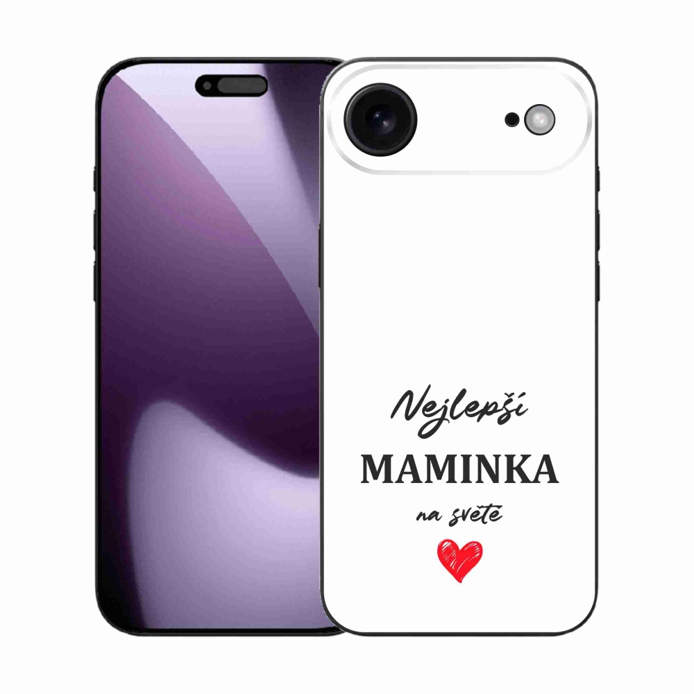 Gelový kryt mmCase na iPhone 17 Air - nejlepší maminka 1 bílé pozadí