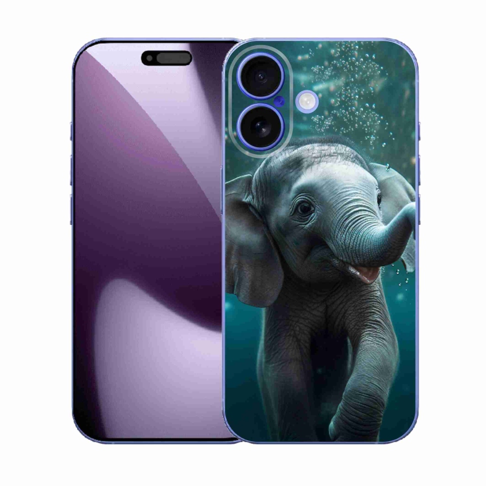 Gelový kryt mmCase na iPhone 17 - slůně pod vodou