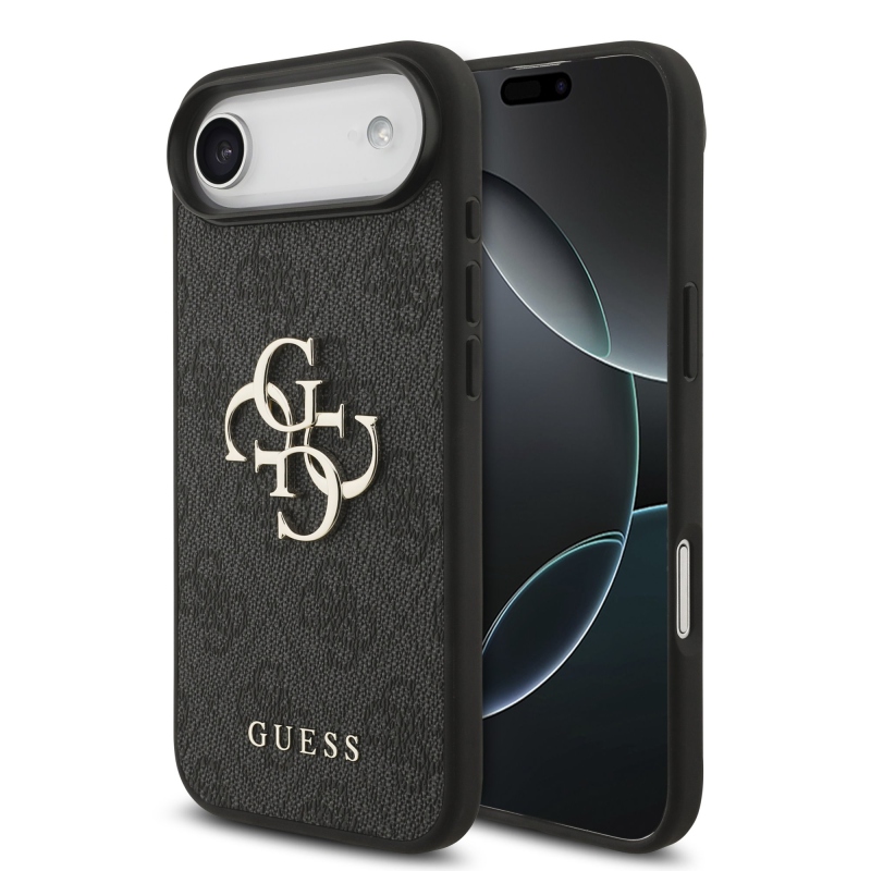 Guess PU 4G Metal Logo Zadní Kryt pro iPhone Air Grey
