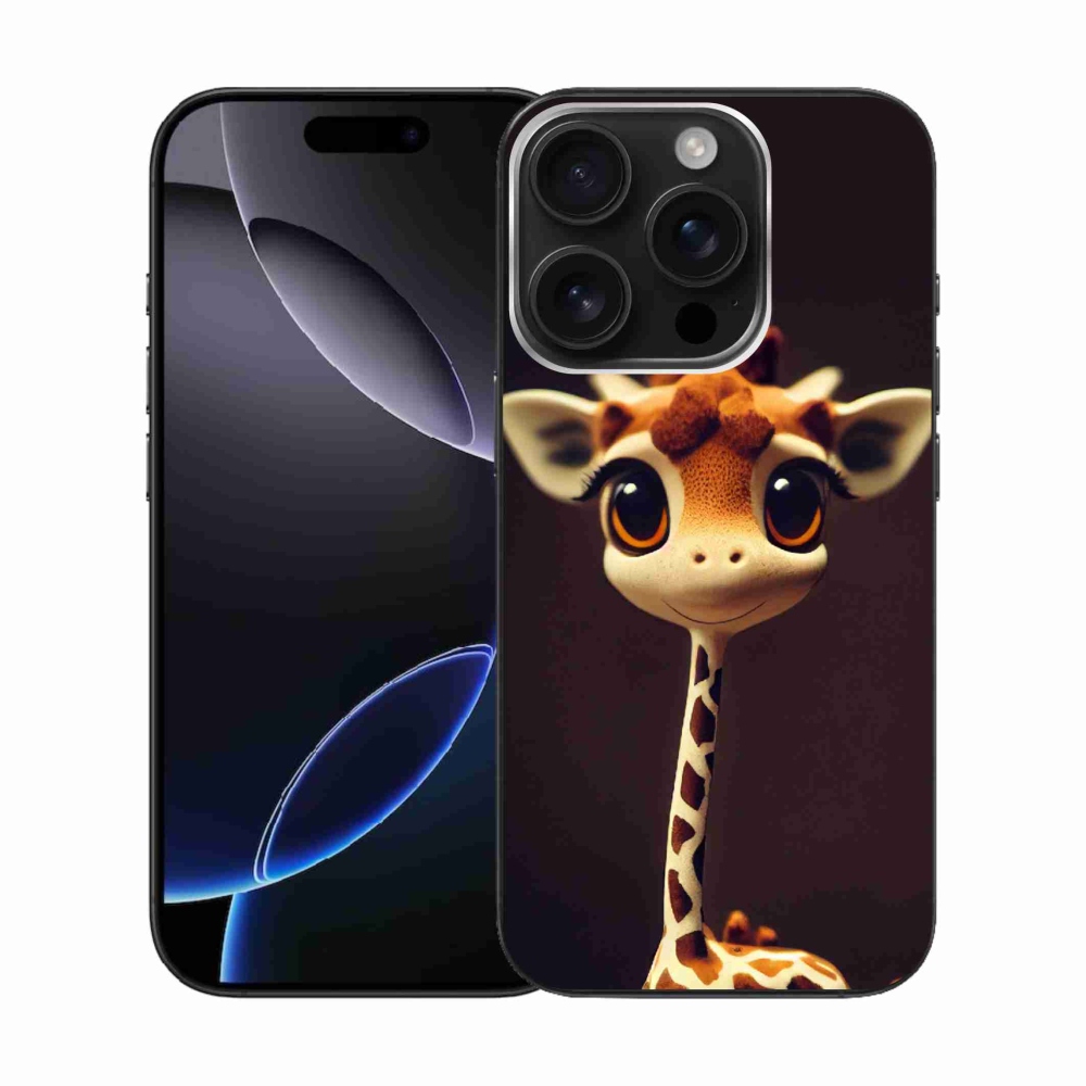 Gelový kryt mmCase na iPhone 16 Pro - malá žirafa