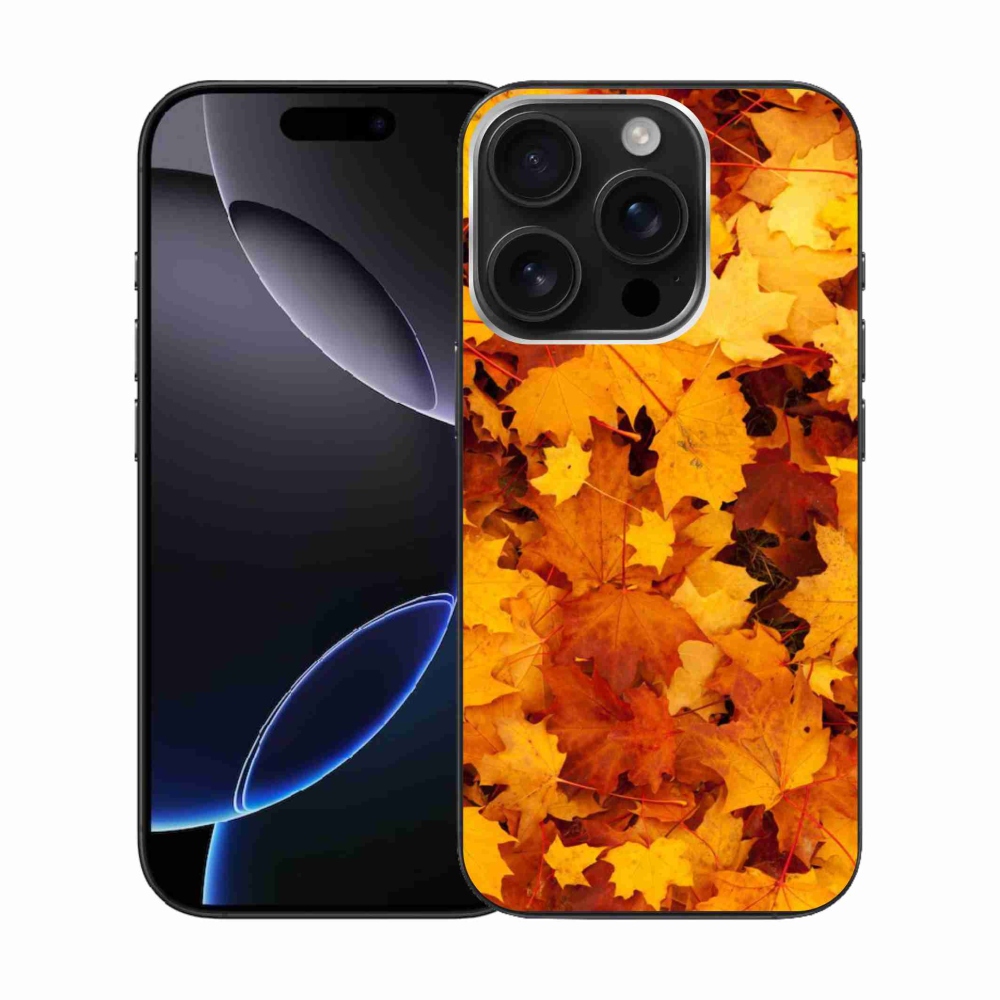 Gelový kryt mmCase na iPhone 16 Pro - javorové listy