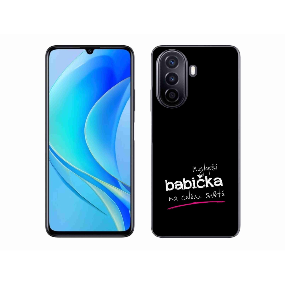 Gelový kryt mmCase na Huawei Nova Y70 - nejlepší babička 4 černé pozadí