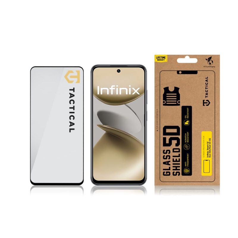 Tactical Glass Shield 5D sklo pro Infinix Smart 9/Hot 50i/Hot 50 5G Black