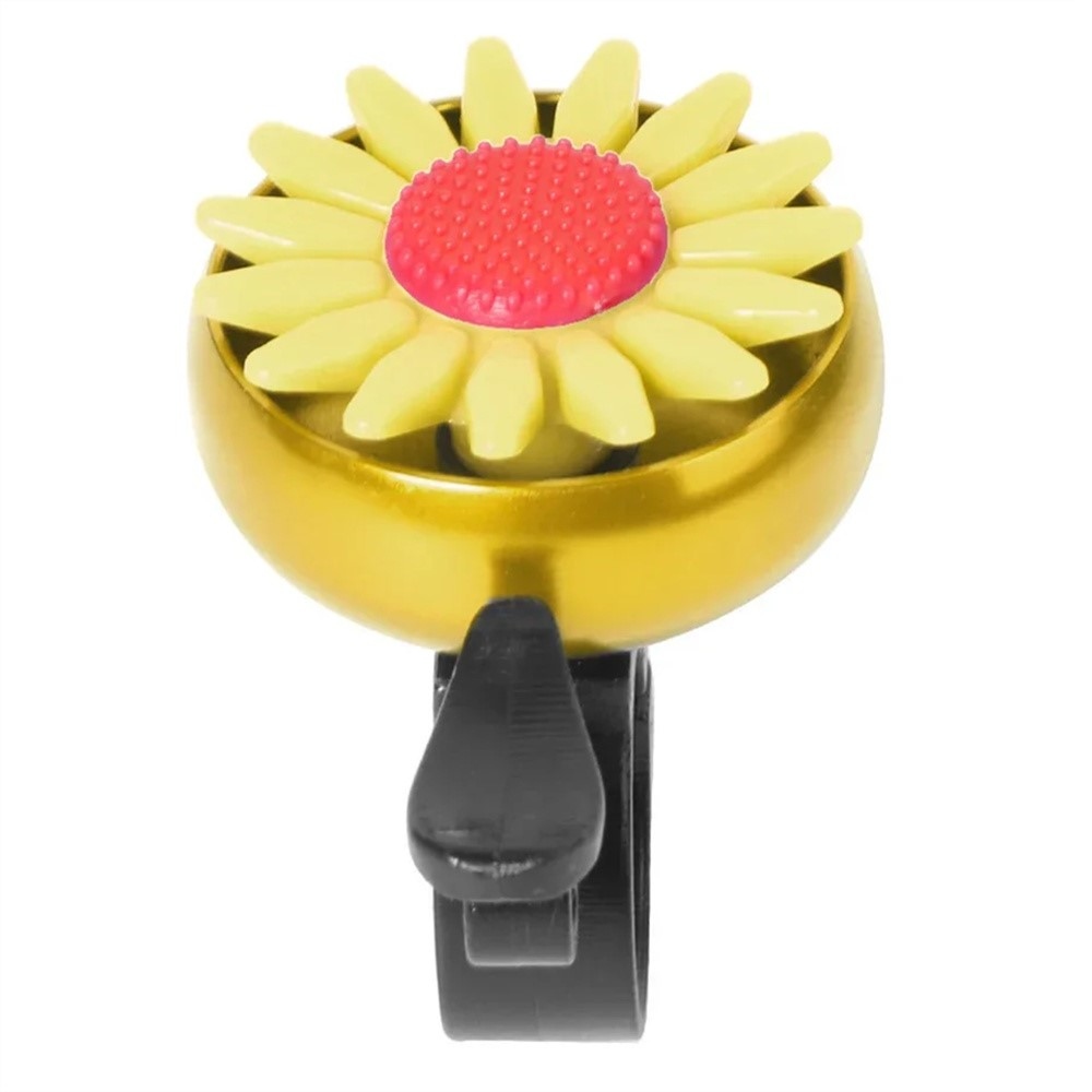 Dětský zvonek na kolo s motivem květiny - žlutý