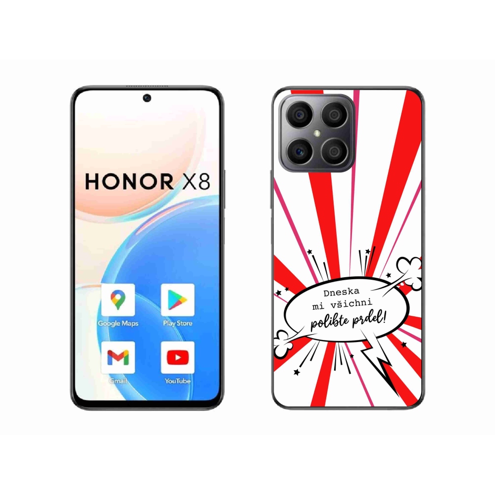 Gelový kryt mmCase na Honor X8 4G - vtipný text 15 bílé pozadí