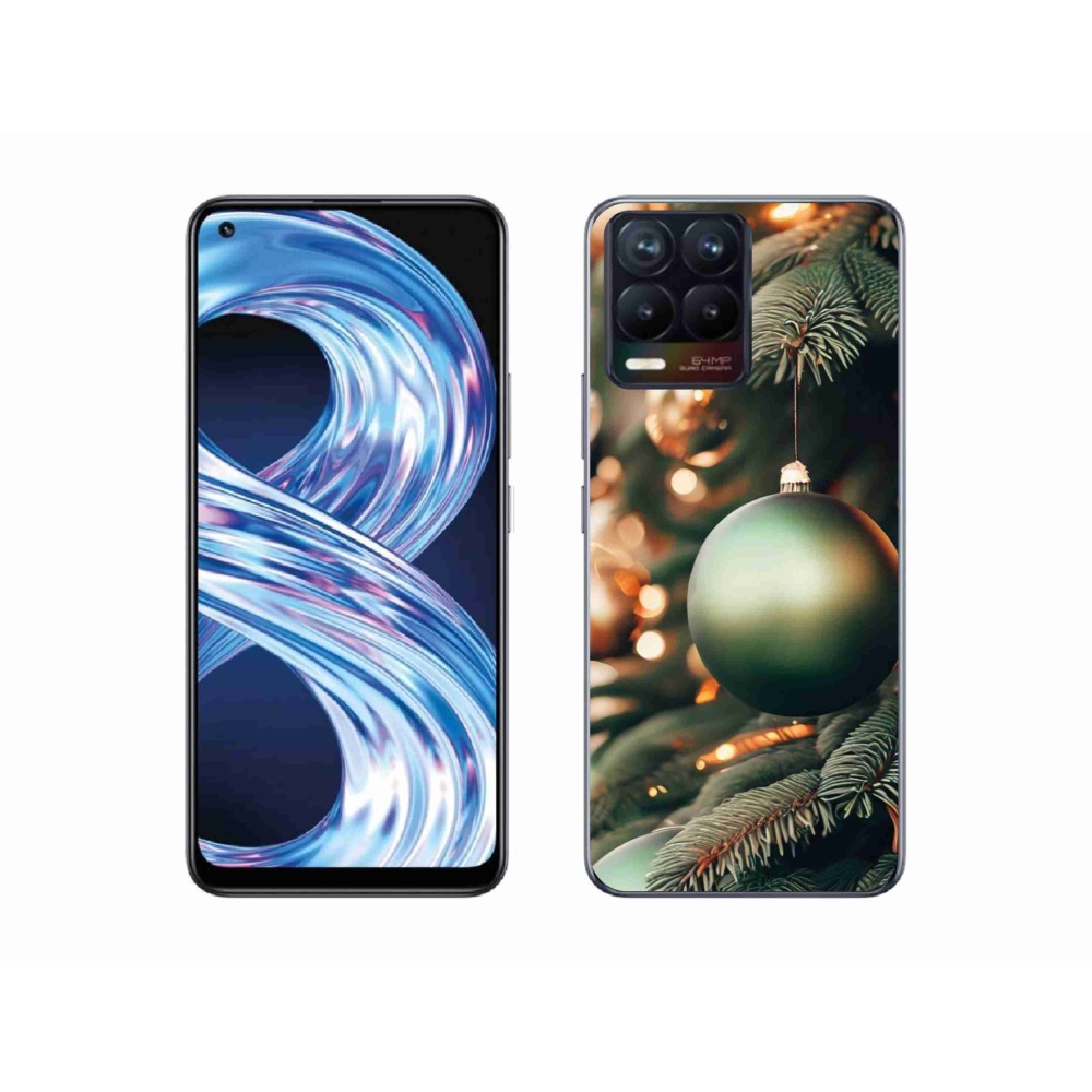 Gelový kryt mmCase na Realme 8 Pro - neonový vánoční stromek