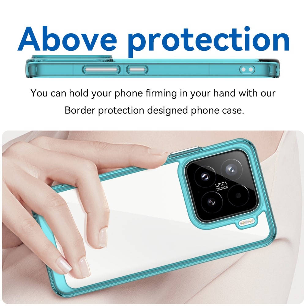 Gelový obal s pevnými zády na Xiaomi 15 - světlemodrý