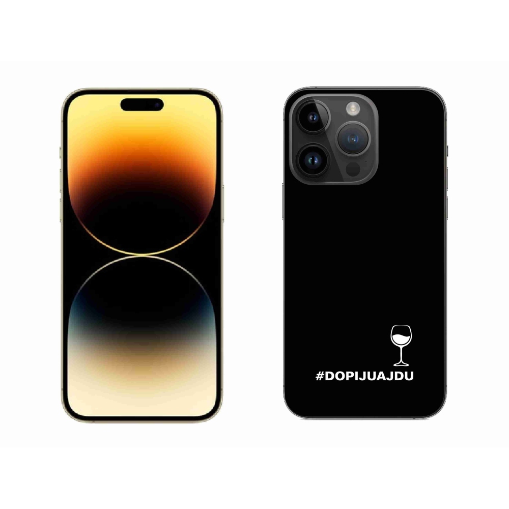Gelový kryt mmCase na iPhone 14 Pro Max 6.7 - vinný motiv černé pozadí