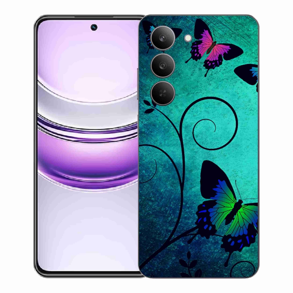 Gelový kryt mmCase na Realme 14x 5G - barevní motýli