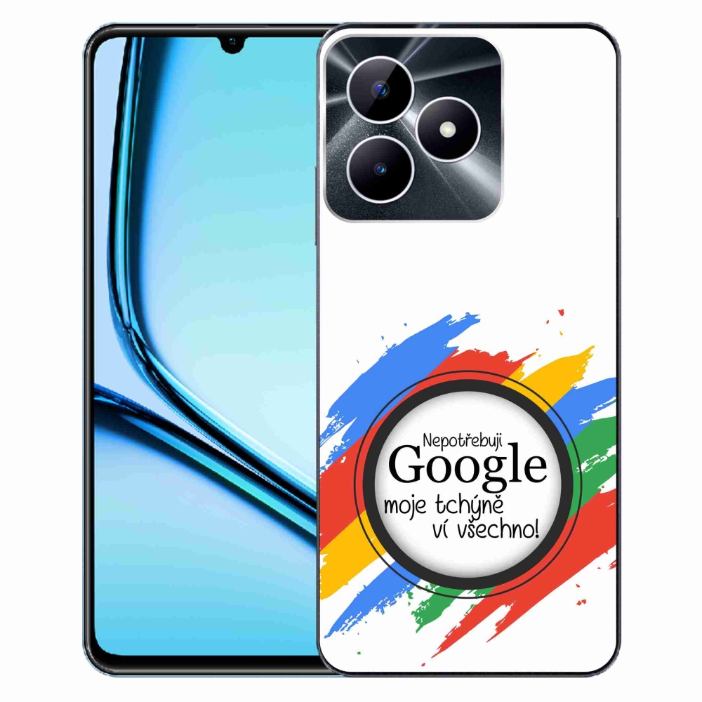 Gelový kryt mmCase na Realme Note 50 - tchýně ví všechno bílé pozadí