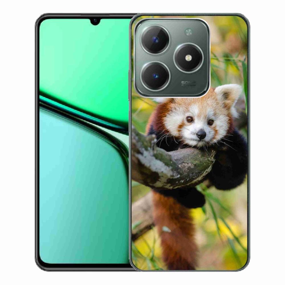 Gelový kryt mmCase na Realme C61 - panda červená