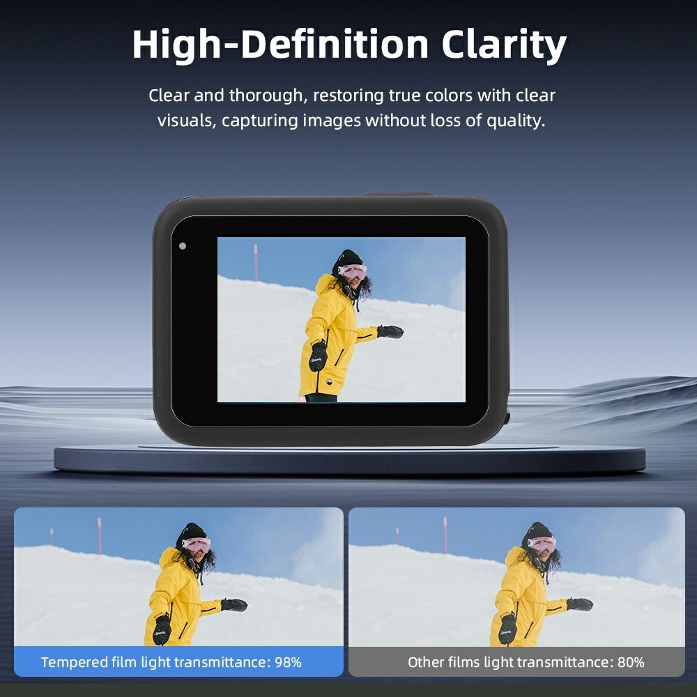 BRDRC 2× sada tvrzených skel pro GoPro Hero 13 displej a objektiv