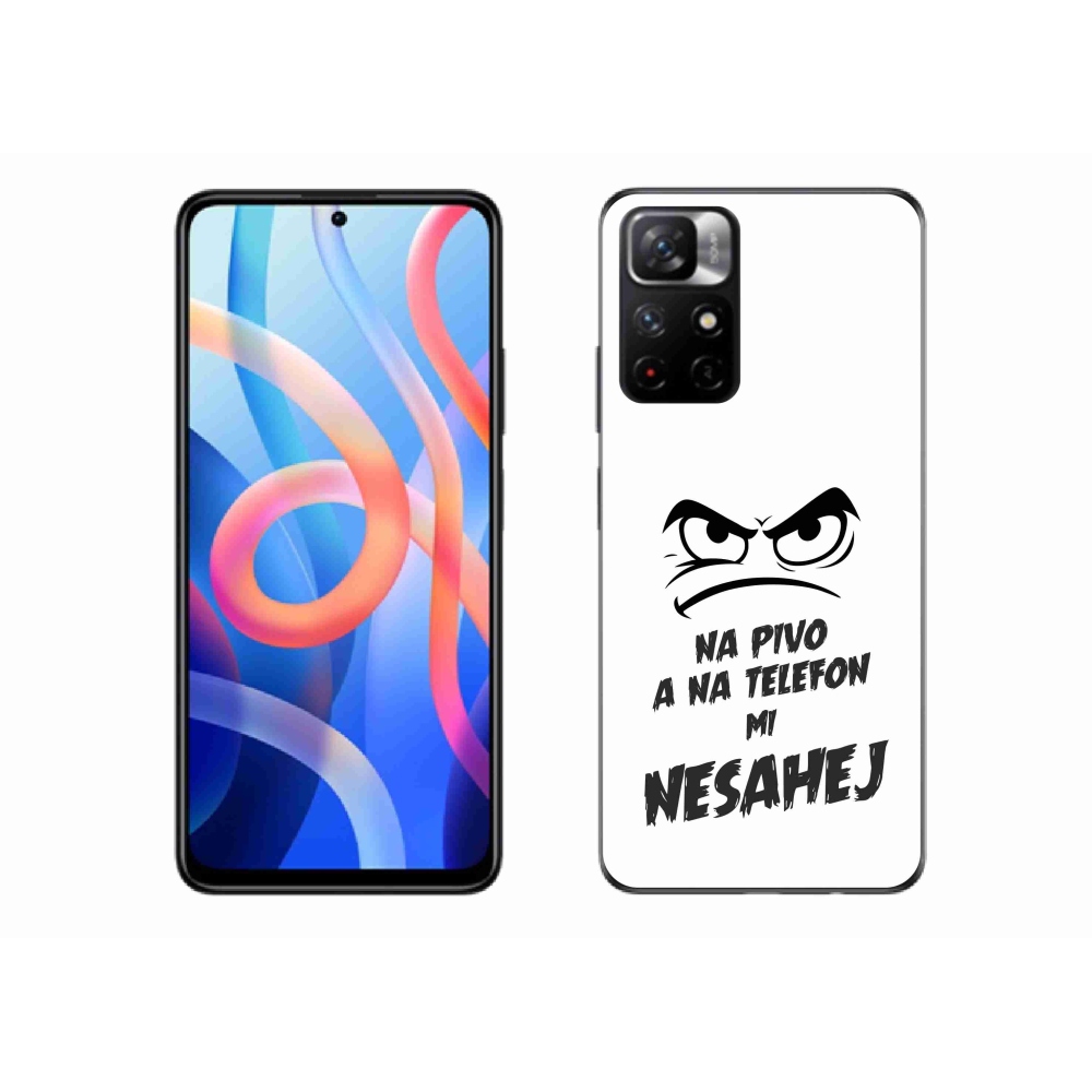 Gelový kryt mmCase na Xiaomi Redmi Note 11S 5G - pivní motiv 2 bílé pozadí
