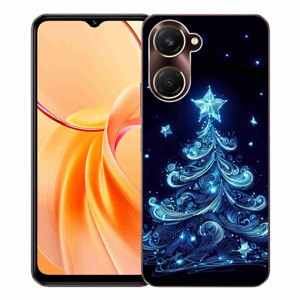 Gelový kryt mmCase na Vivo Y28s 5G - neonový vánoční stromek 4