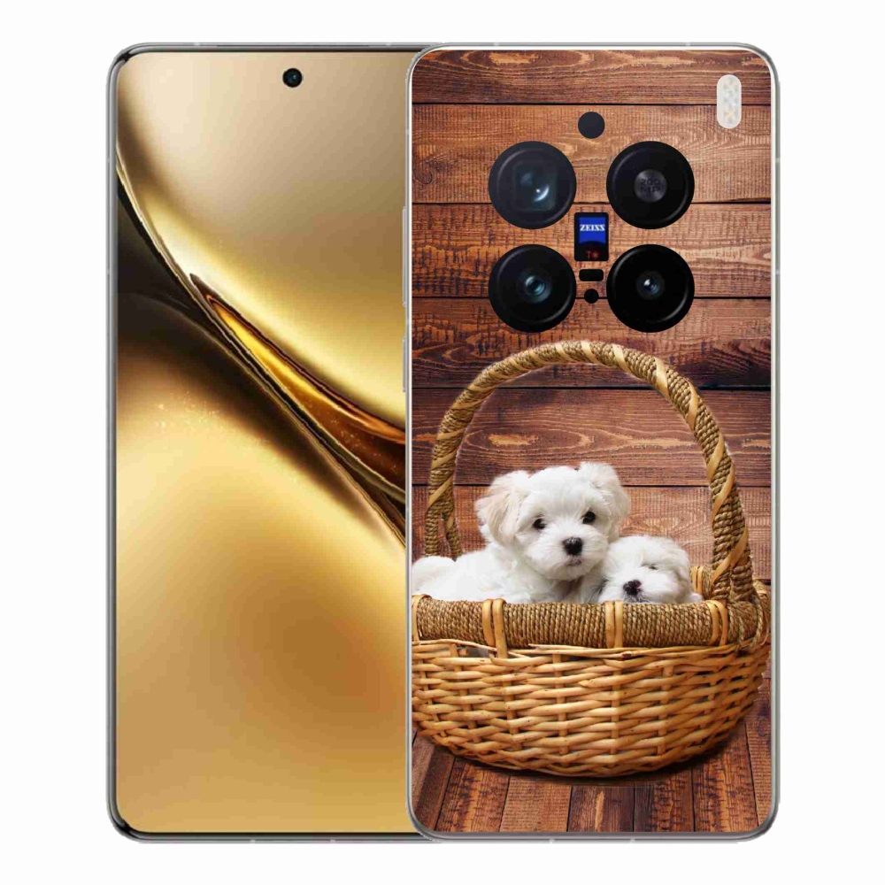 Gelový kryt mmCase na Vivo X200 Pro 5G - štěňátka
