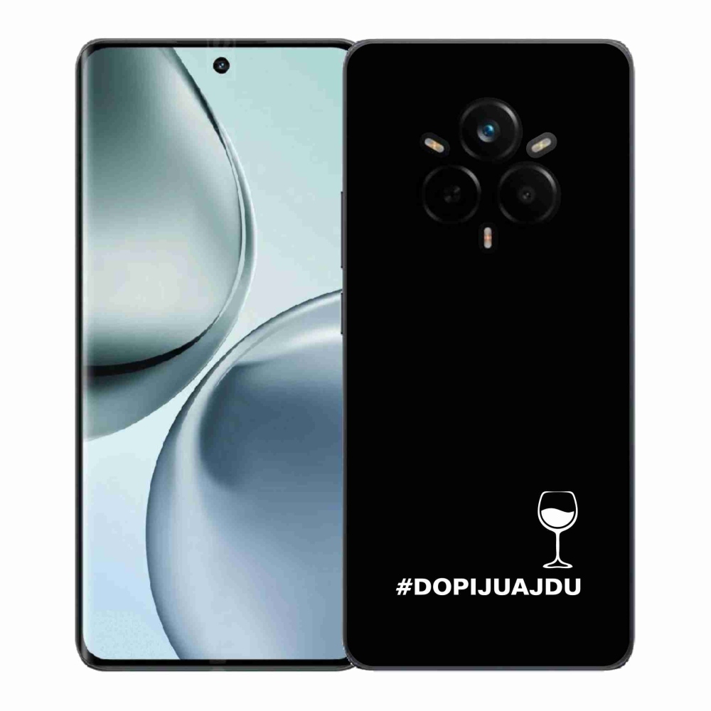 Gelový kryt mmCase na Realme 14 Pro+ 5G - vinný motiv černé pozadí