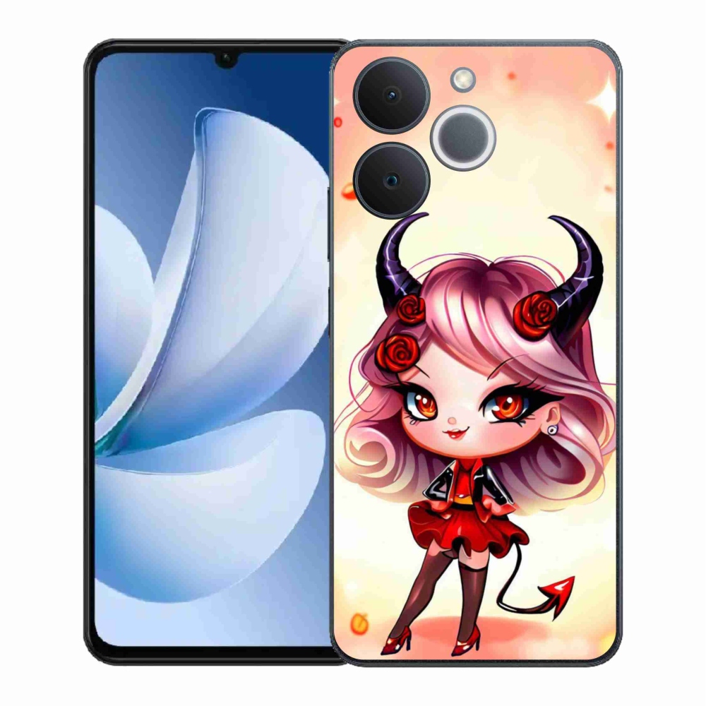 Gelový kryt mmCase na Realme Note 70T - kreslená čertice