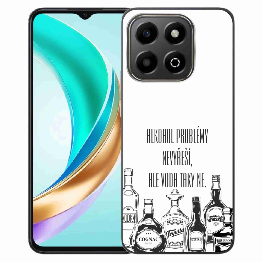Gelový kryt mmCase na Honor X6b - vtipný text bílé pozadí