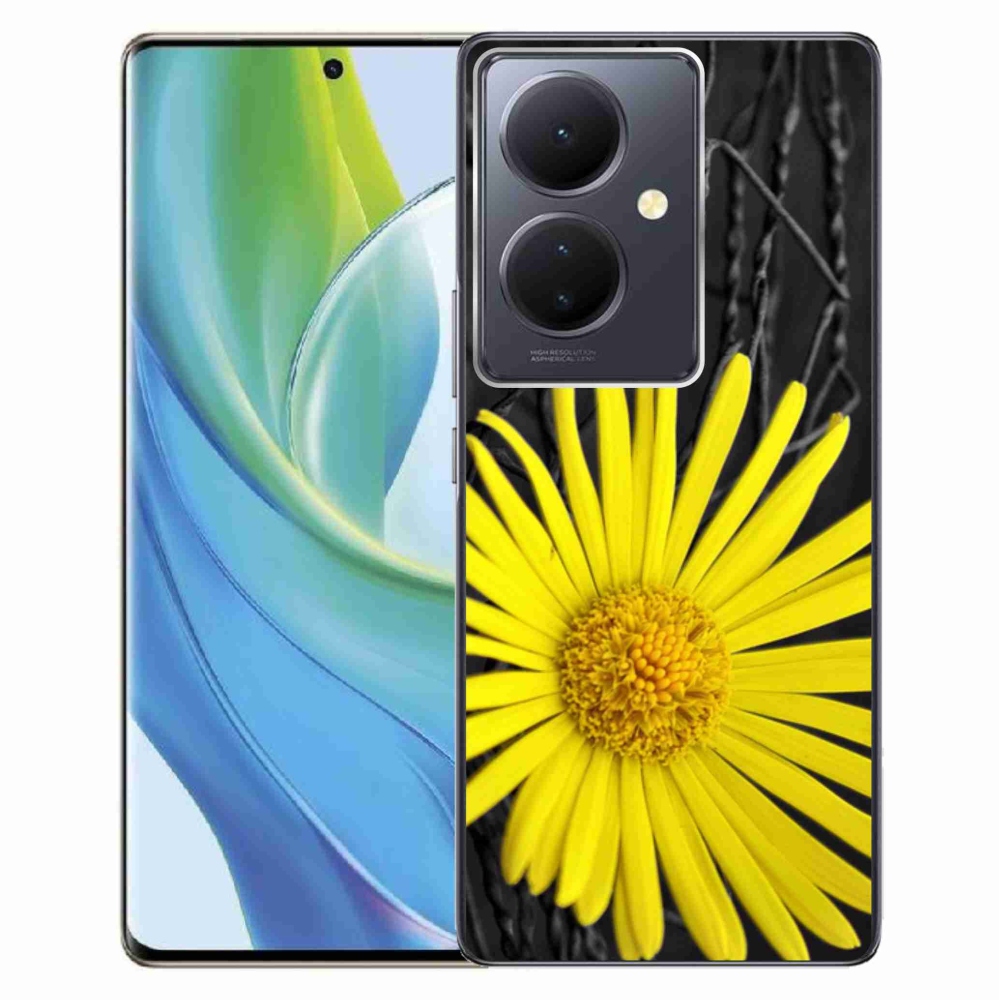 Gelový kryt mmCase na Vivo V29 Lite 5G - žlutá květina