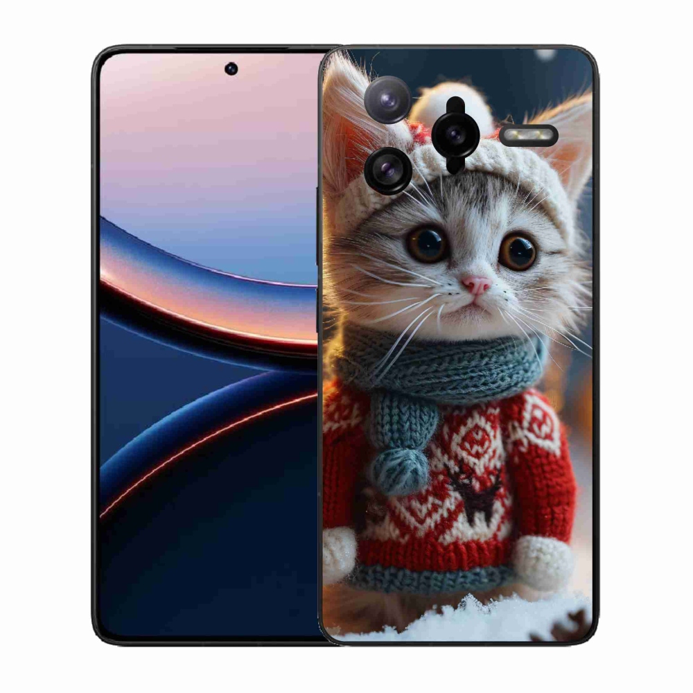 Gelový kryt mmCase na Xiaomi Poco F7 Ultra - kotě ve svetru