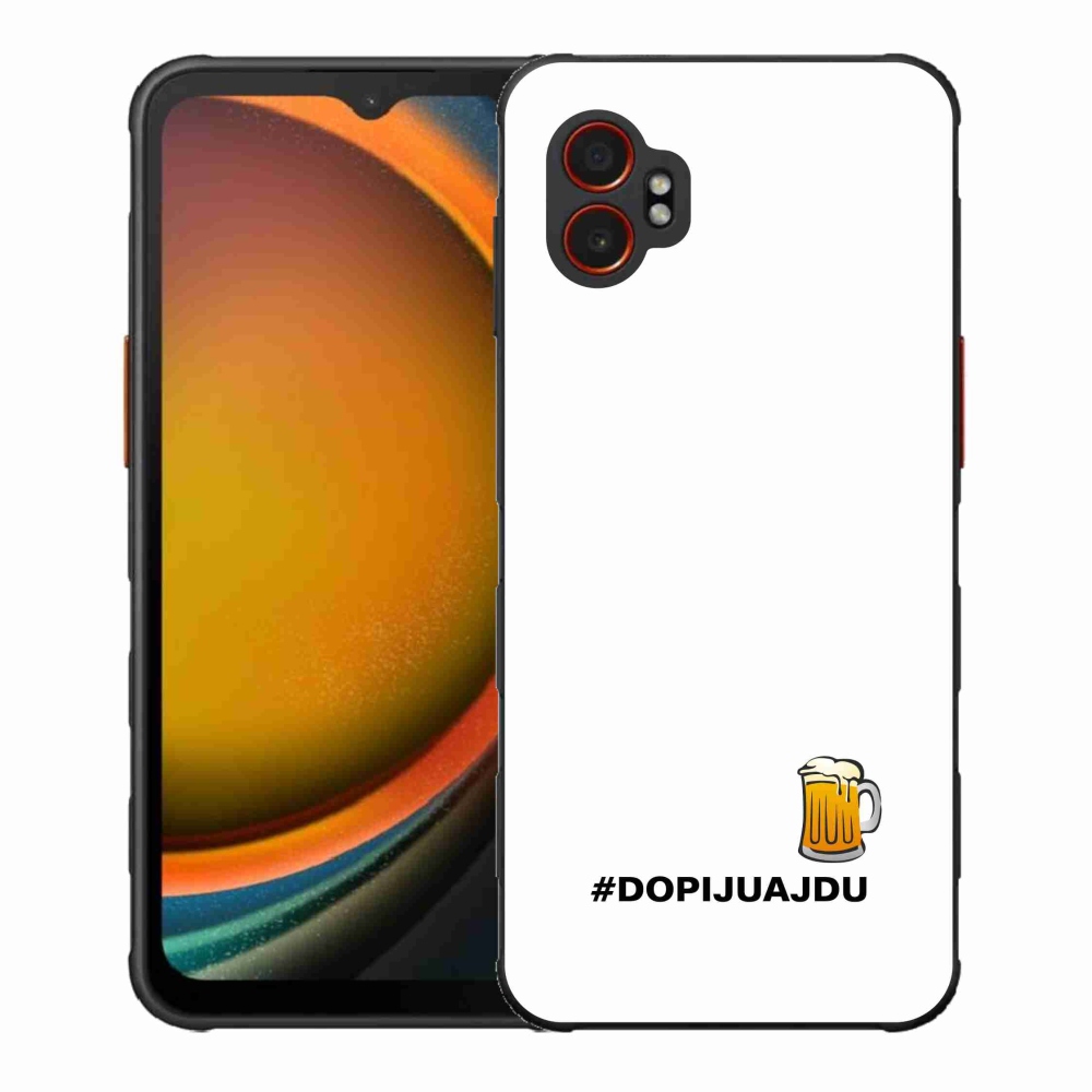 Gelový kryt mmCase na Samsung Galaxy Xcover 7 Pro - pivní motiv 1 bílé pozadí