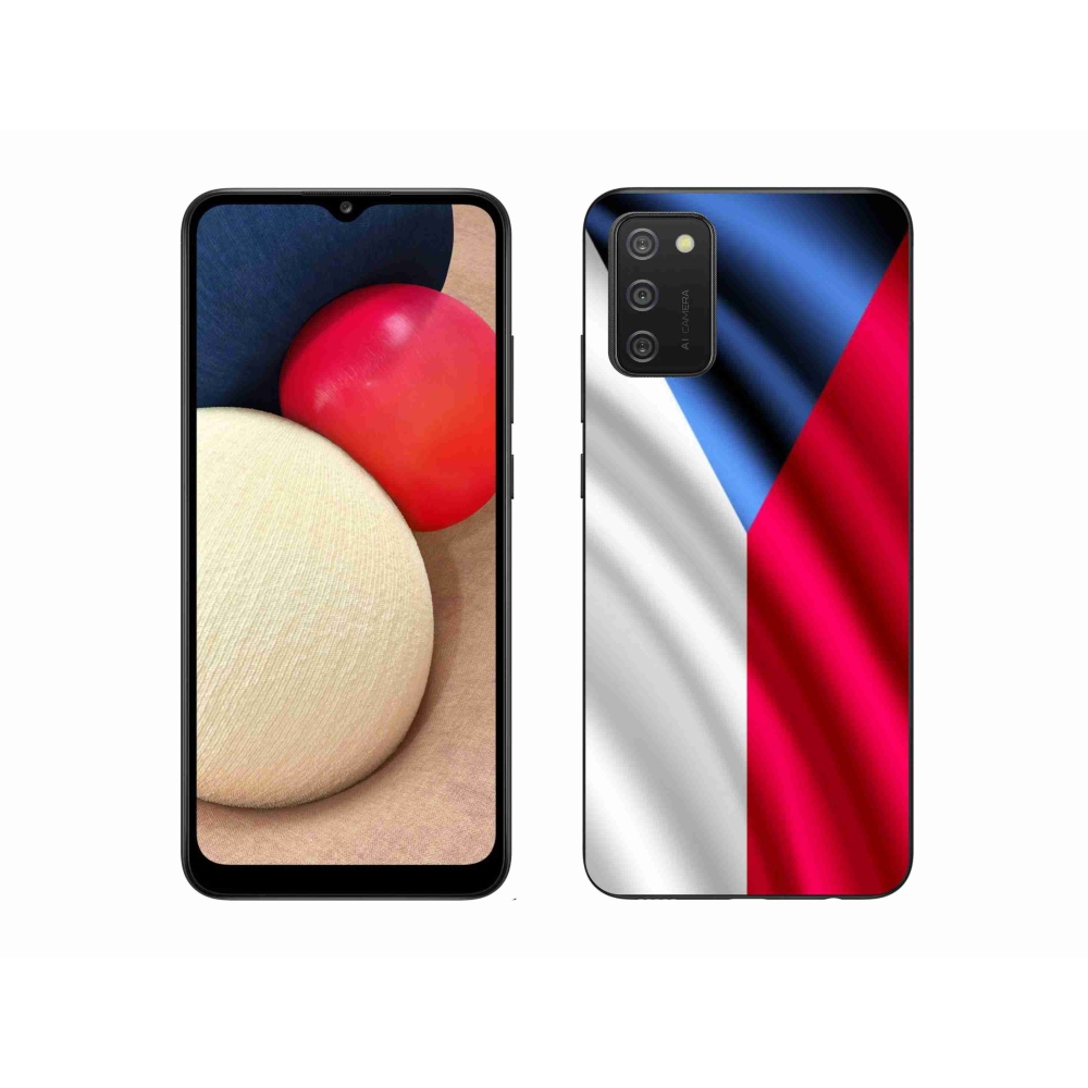 Gelový kryt mmCase na mobil Samsung Galaxy A02s (164.2x75.9x9.1mm) - česká vlajka