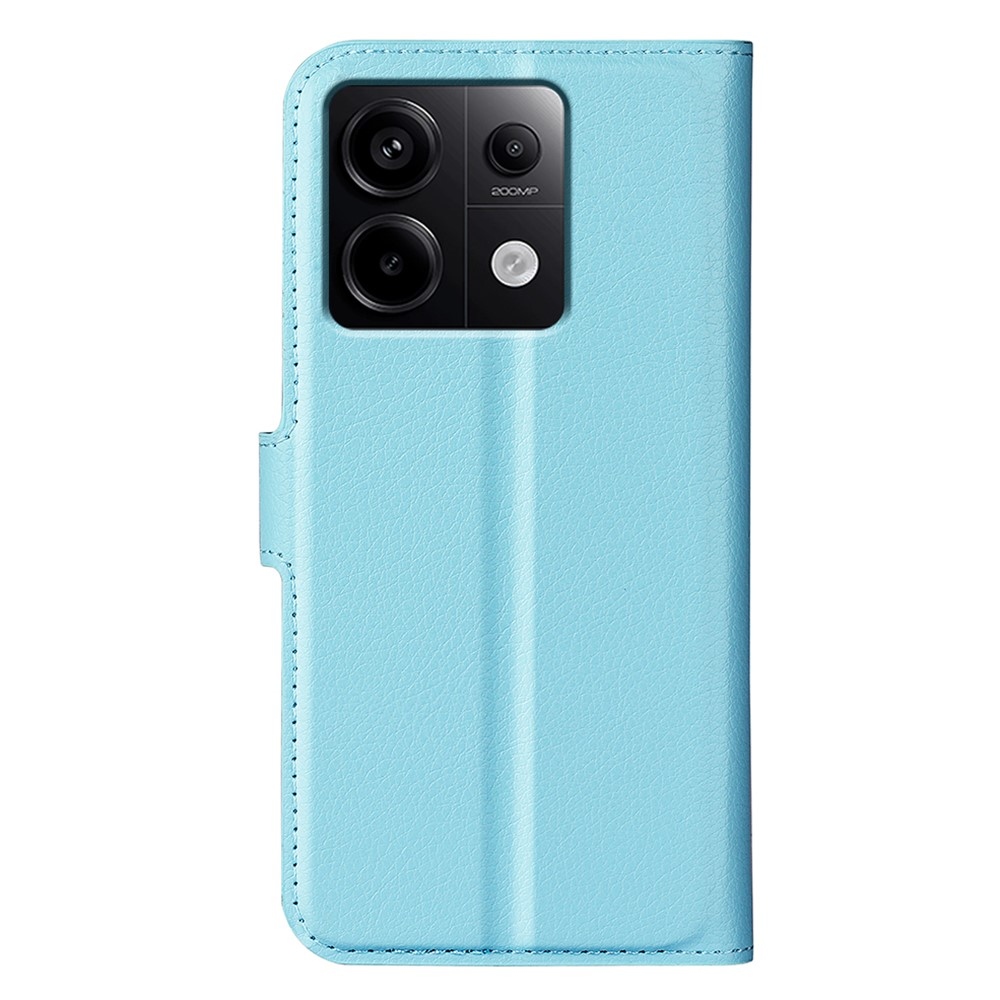Litchi knížkové pouzdro na Xiaomi Redmi Note 13 Pro 5G/Poco X6 5G - modré