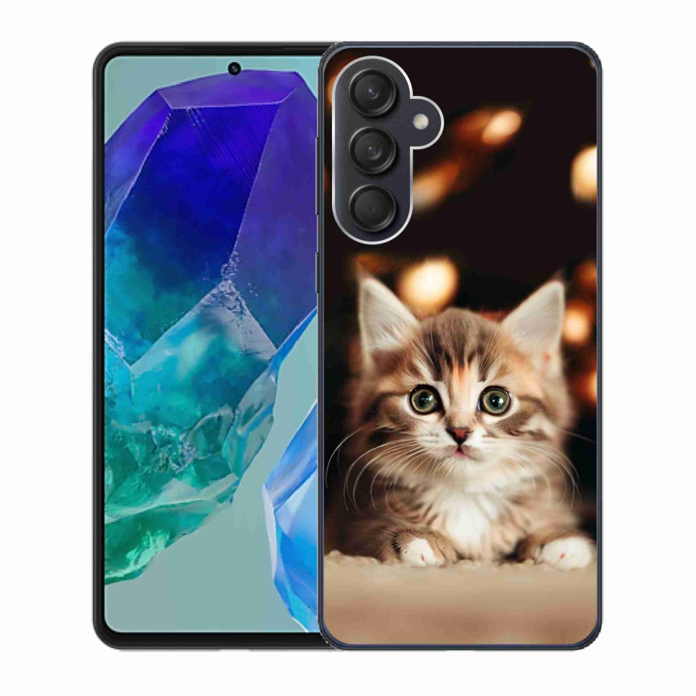 Gelový kryt mmCase na Samsung Galaxy M55 5G - roztomilé kotě 2