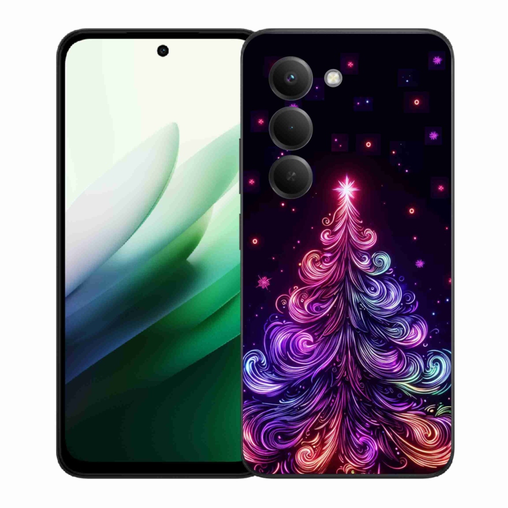 Gelový kryt mmCase na Xiaomi Redmi 15 5G (169mm) - neonový vánoční stromek 1