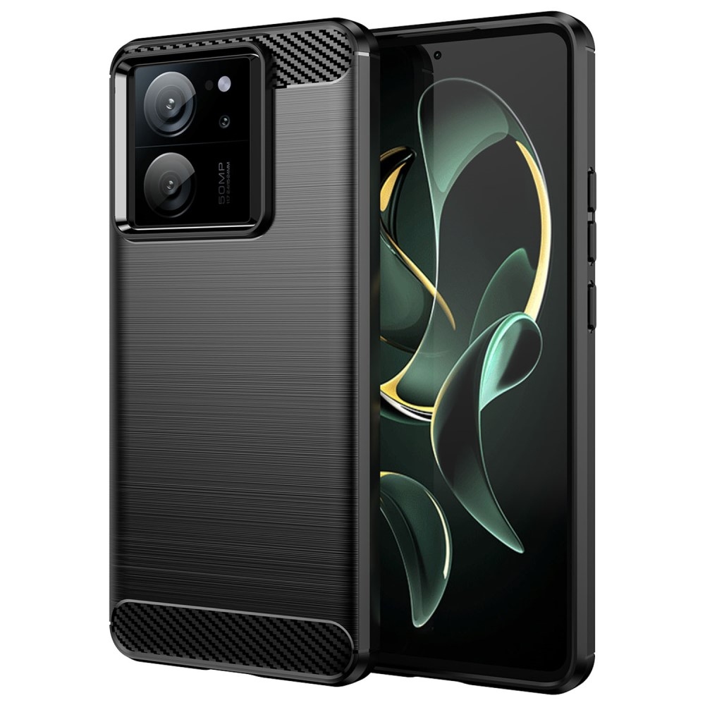 Carbon odolný gelový obal na Xiaomi 13T/13T Pro - černý