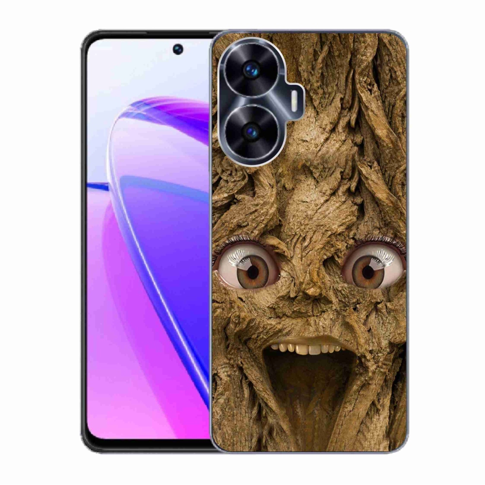 Gelový kryt mmCase na Realme C55 - veselý strom s očima
