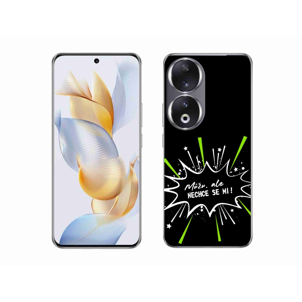 Gelový kryt mmCase na Honor 90 - vtipný text 11 černé pozadí