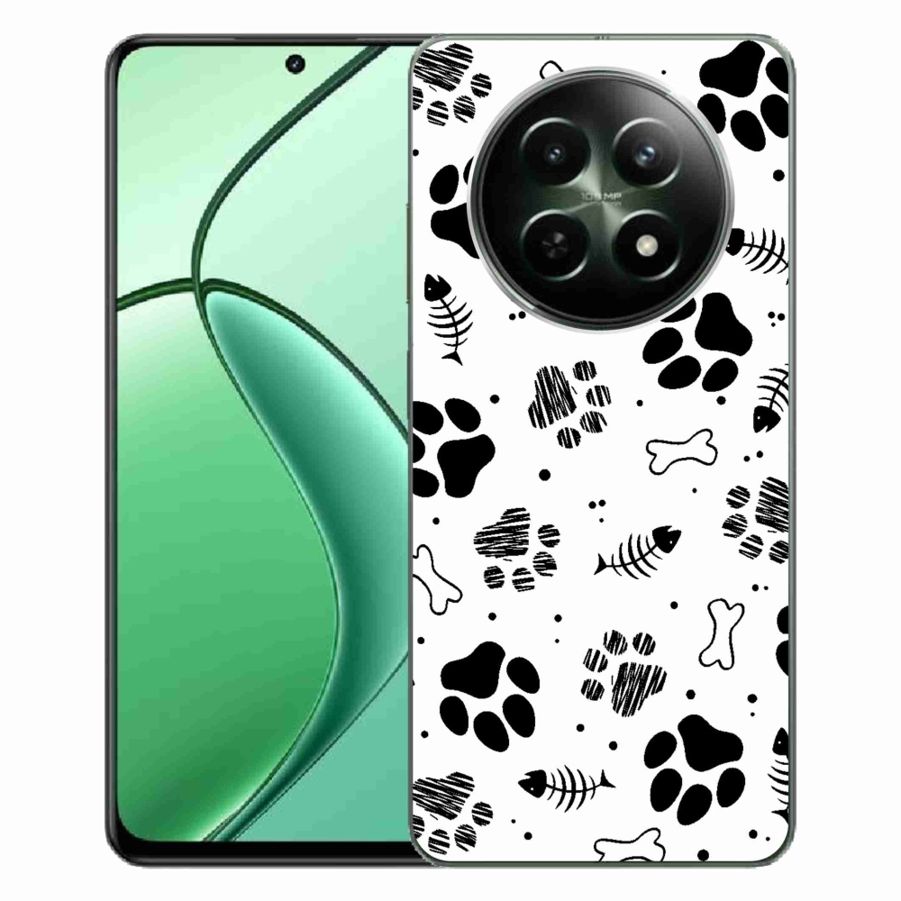 Gelový kryt mmCase na Realme 12 5G/12x 5G - psí tlapky 1
